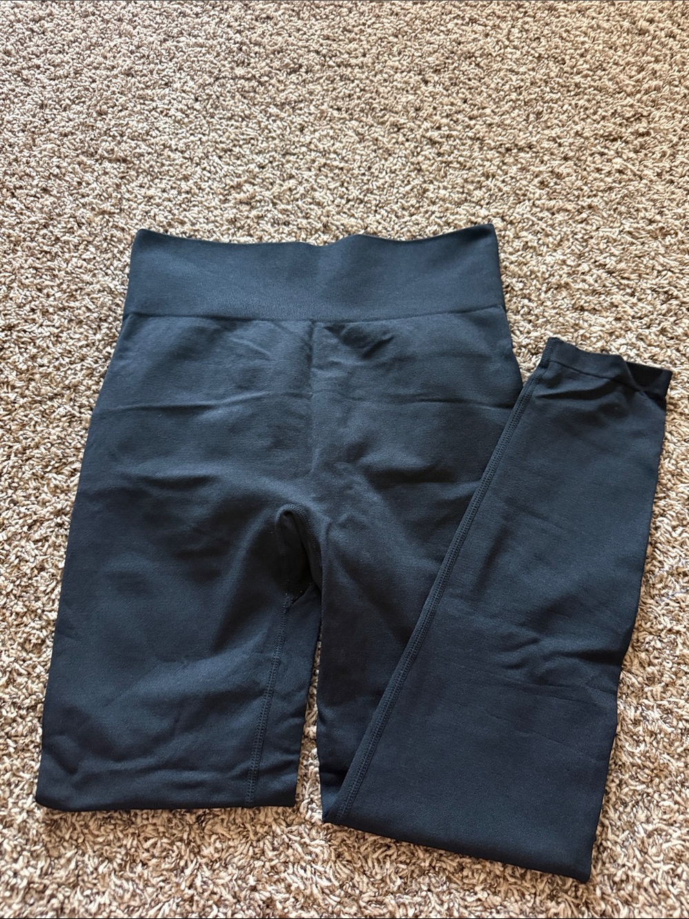 High Waist Black Leggings with Butt Scrunch